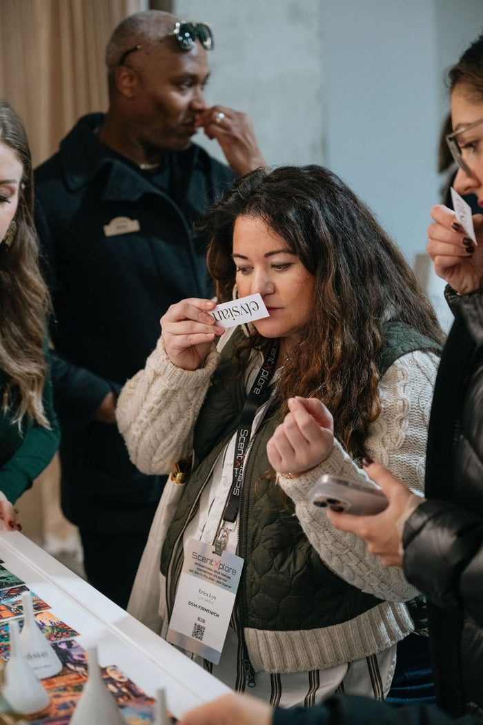 Smelling an Elysian blotter at ScentXplore