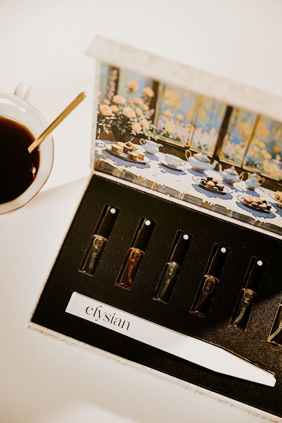 The Tea Party Collection discovery set box with six vials